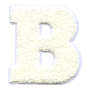 White Chenille Letter Patches