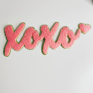xoxo chenille patches