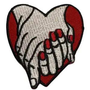 iron on heart patches