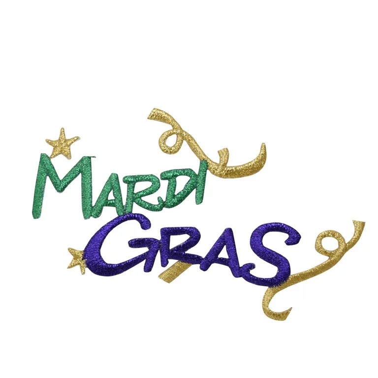 mardi gras iron on patches