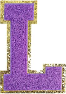 Chenille Glitter Letter Patches
