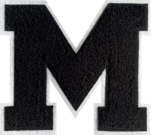 black chenille letters