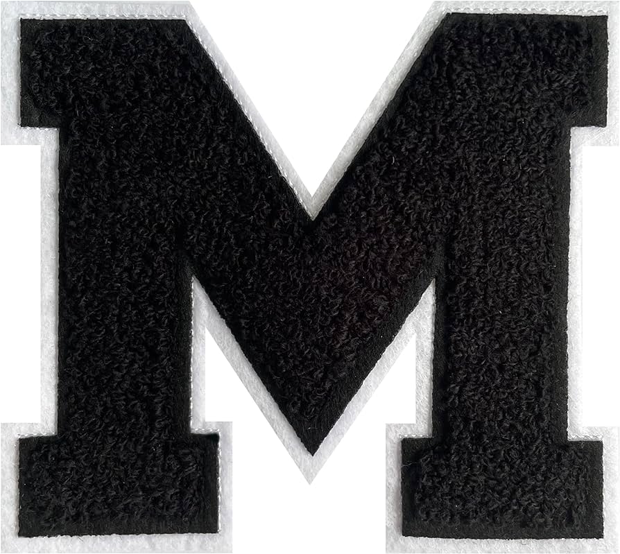 Bold And Versatile Black Chenille Letters | Stitchpatches.com