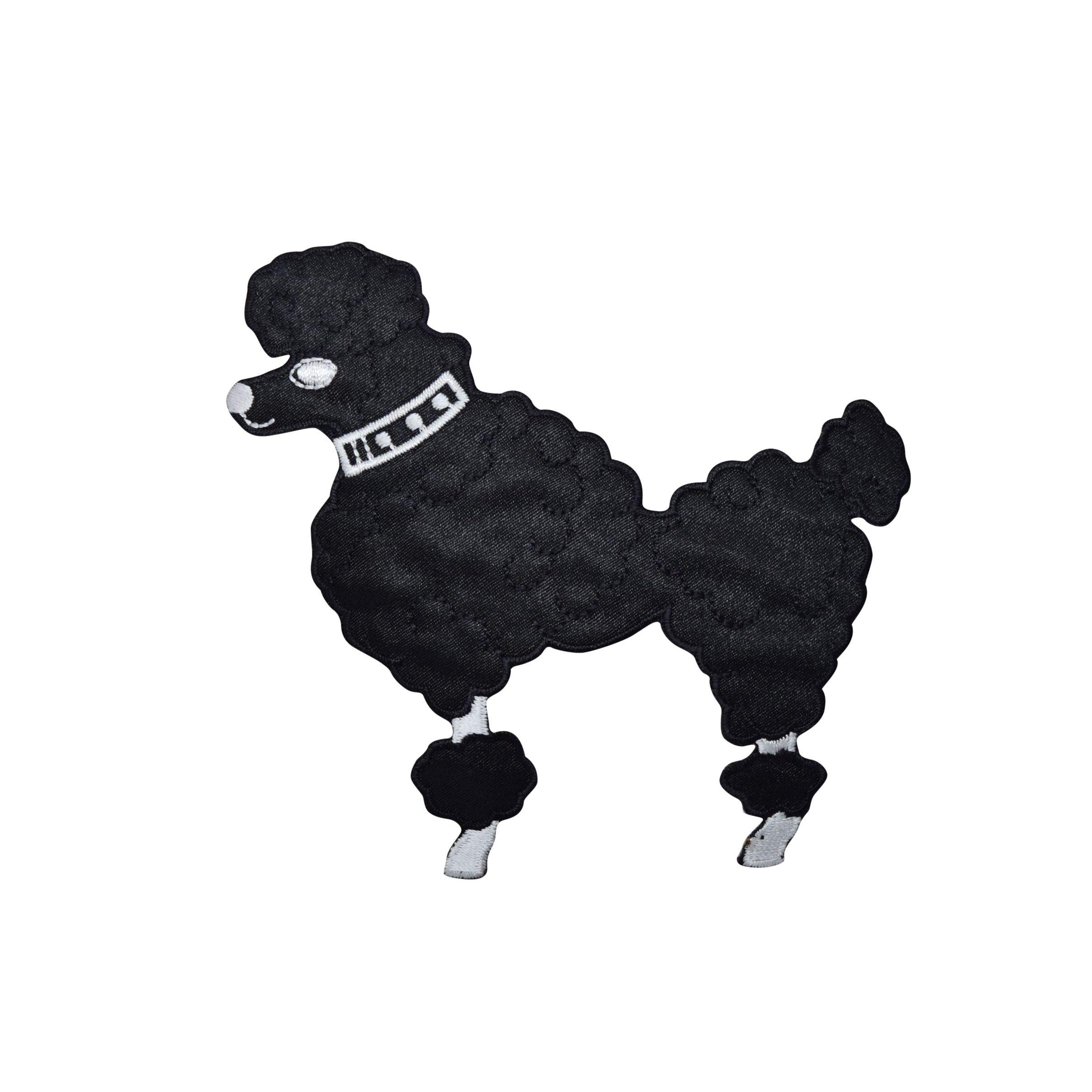 poodle iron on patch