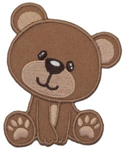 bear iron on patch
