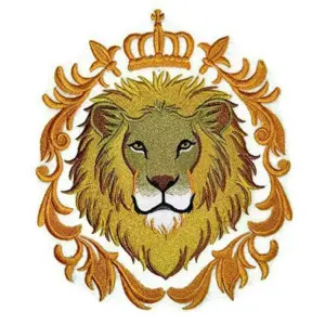 Chenille Lion Patch Gold