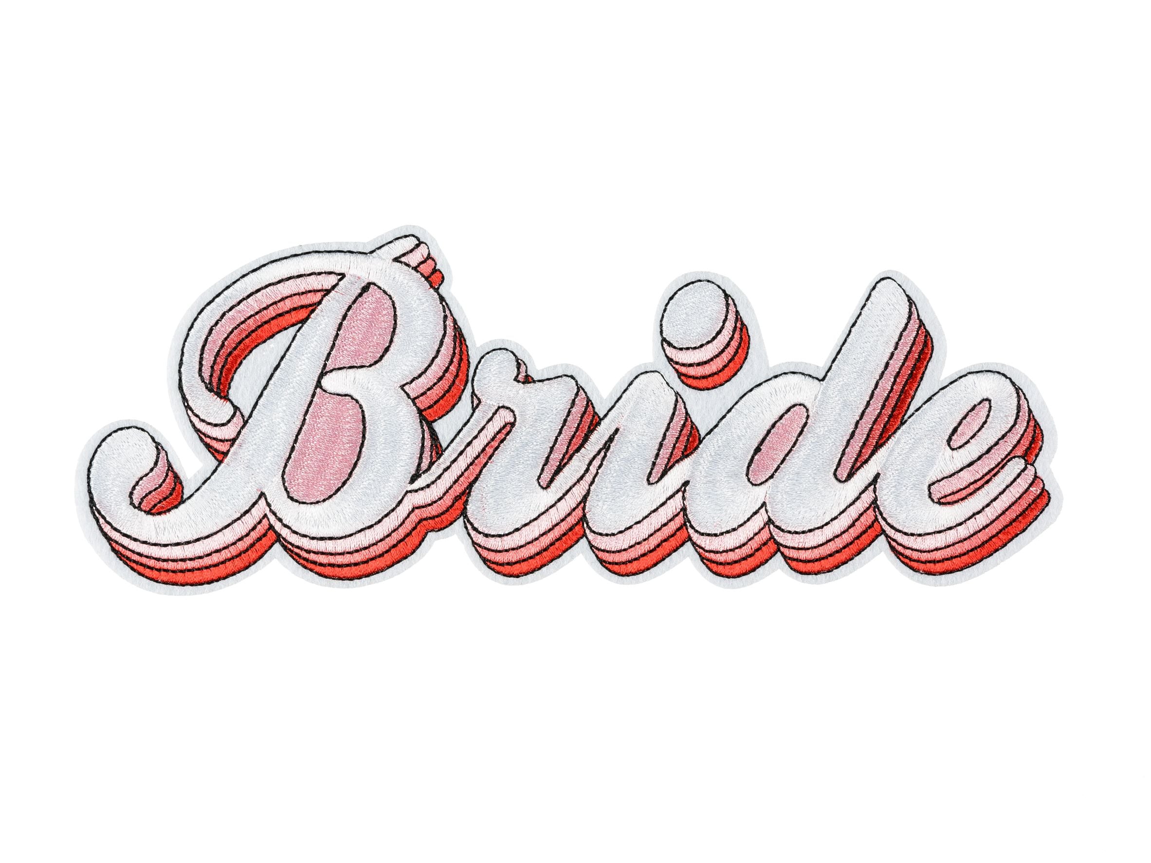bride iron on patch