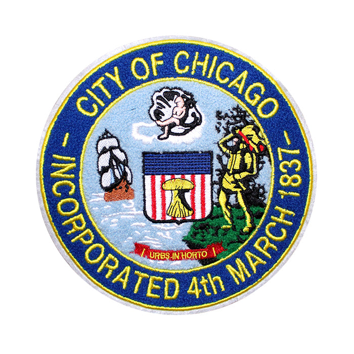 thumbnail image 2 of Chicago City Flag Embroidered Patch – 3.0 X 2.0 Inches, Iron-On Or Sew-On (CH9) 2 of 4