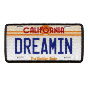 California Dreamin License Plate Patch Golden State Sublimated Iron On