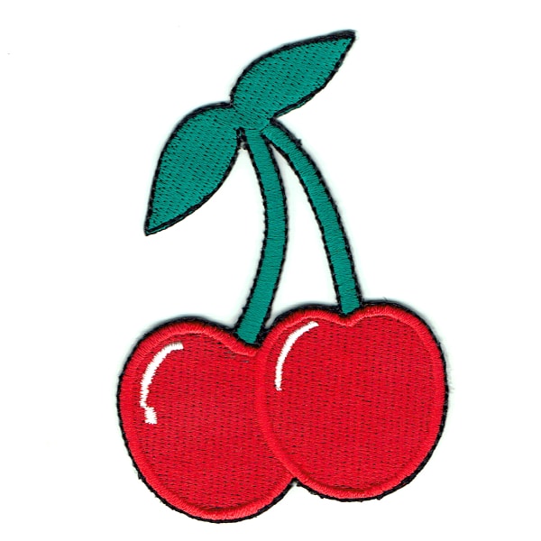 cherry iron on patch