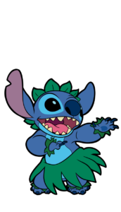 stitch in hula skirt