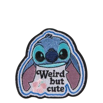 Lilo & Stitch Weird But Cute Iron On Patch