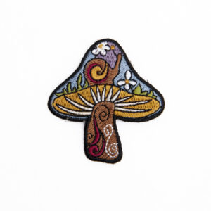 mushroom iron on patch