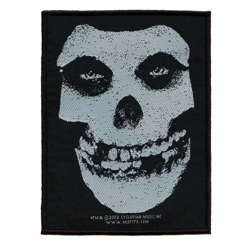 Misfits White Skull Patch Woven Iron On