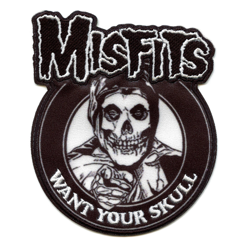 Misfits Patch Want Your Skull Sublimated Embroidery Iron On ...