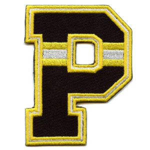 City Of Pittsburgh Black/Yellow P Football Jersey Parody Embroidered Iron On Patch