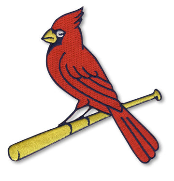 Cardinals on Bat Chenille Patches Flaunt Your Baseball Fandom in Style
