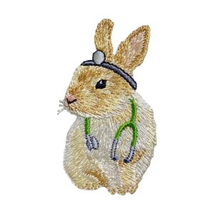 bunny iron on patch