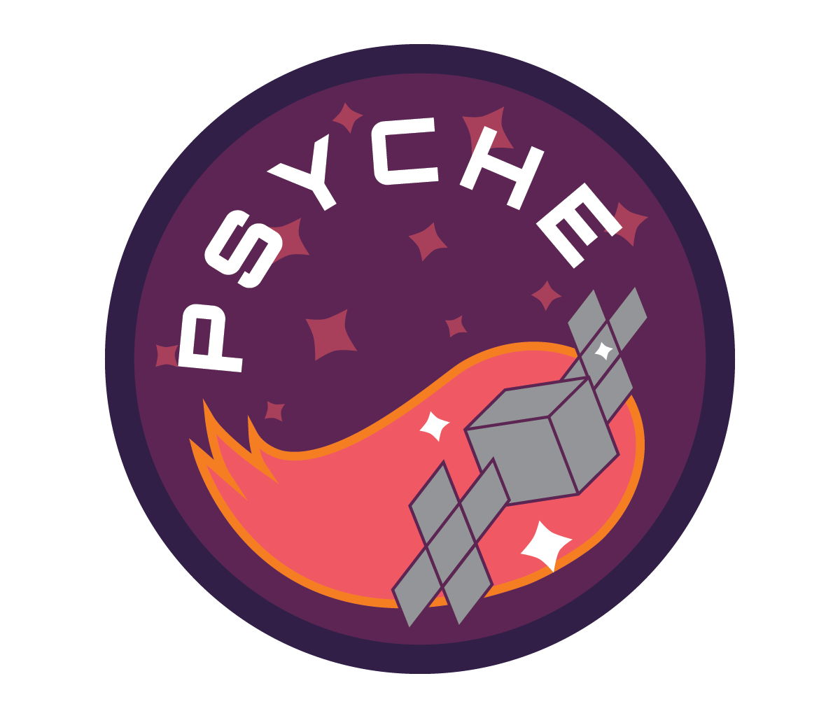 Psyche Mission Patch Exploring The Metal World | Stitchpatches.com