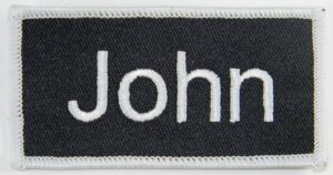 name embroidered