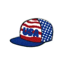 American Flag Spangled Hat Chenille Patch