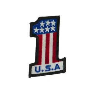 No-1 Style USA Flag Embroidered Patch