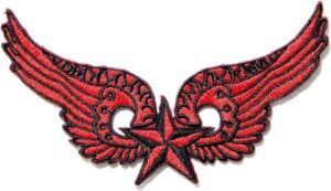 Biker Red Wings Patch