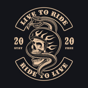 Biker With Patches