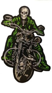 Green Biker Patches
