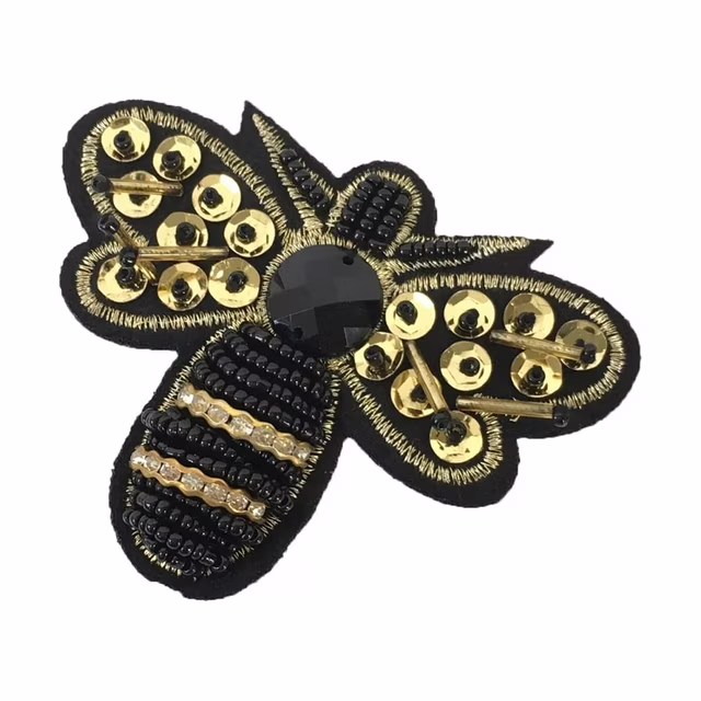 black sequin appliques