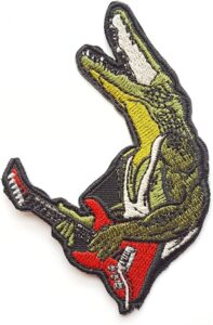 punk jacket with sewn on patches