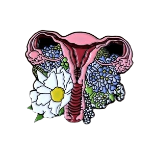 Anatomical Uterus Enamel Pin