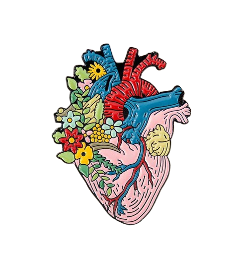 Anatomical Heart Enamel Pin