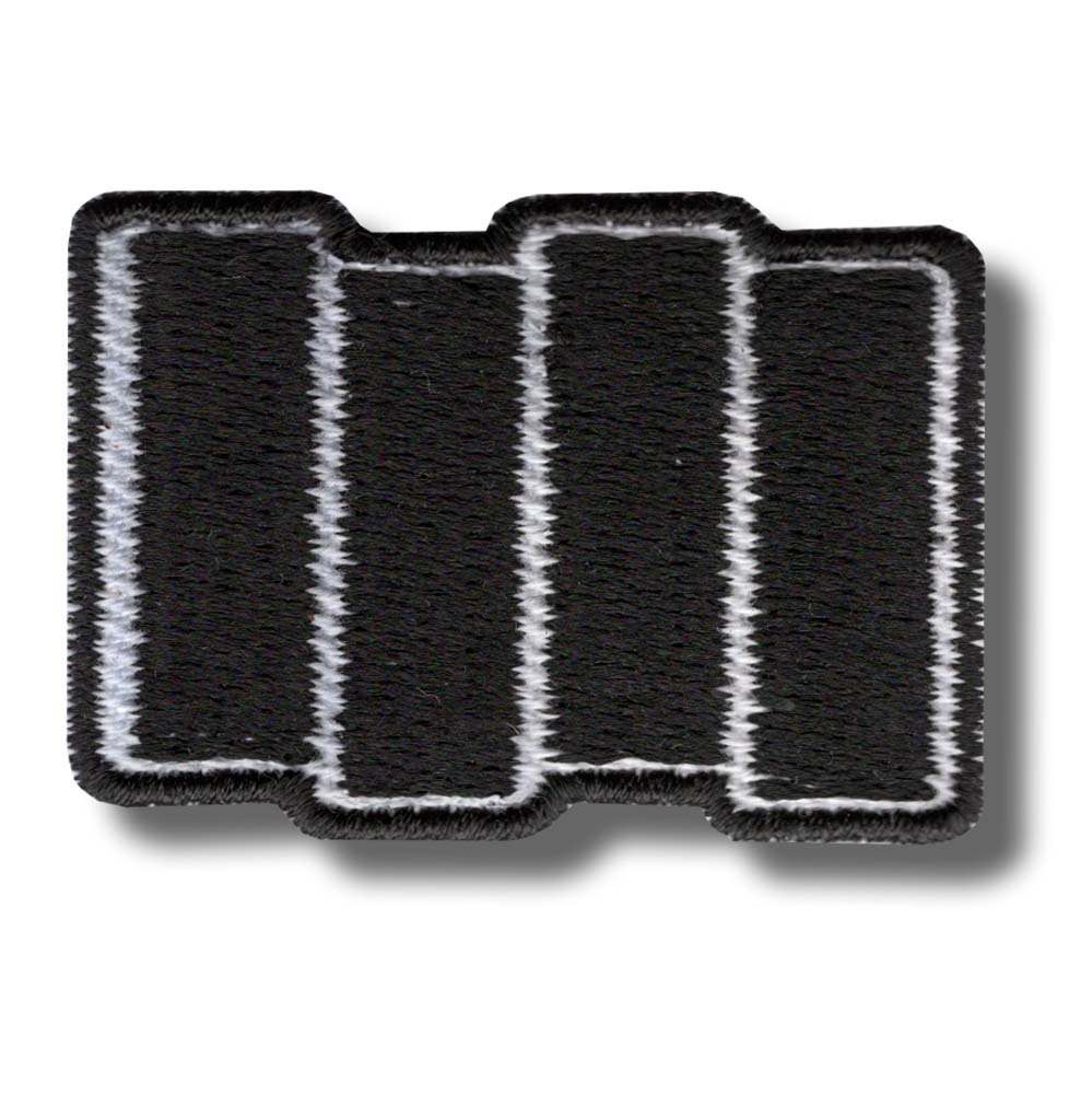 black flag punk patch