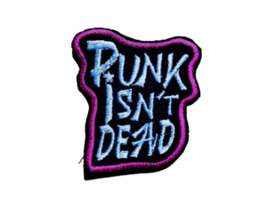 punk patches on a military jacket