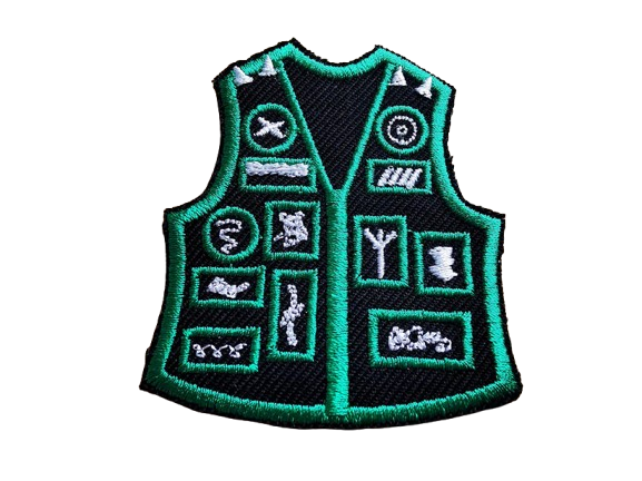 punk jacket with patches