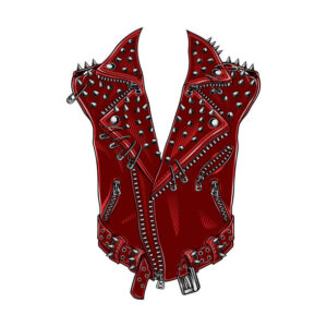 leather patch vest punk
