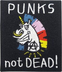sewing punk patches