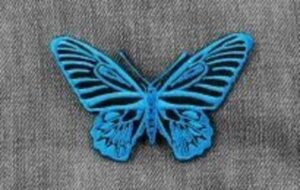 butterfly patch jeans