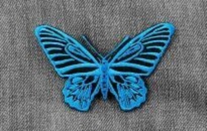 butterfly patch jeans