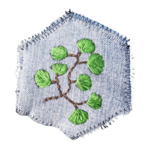 denim patchwork fabric