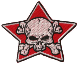 red skull patch punk