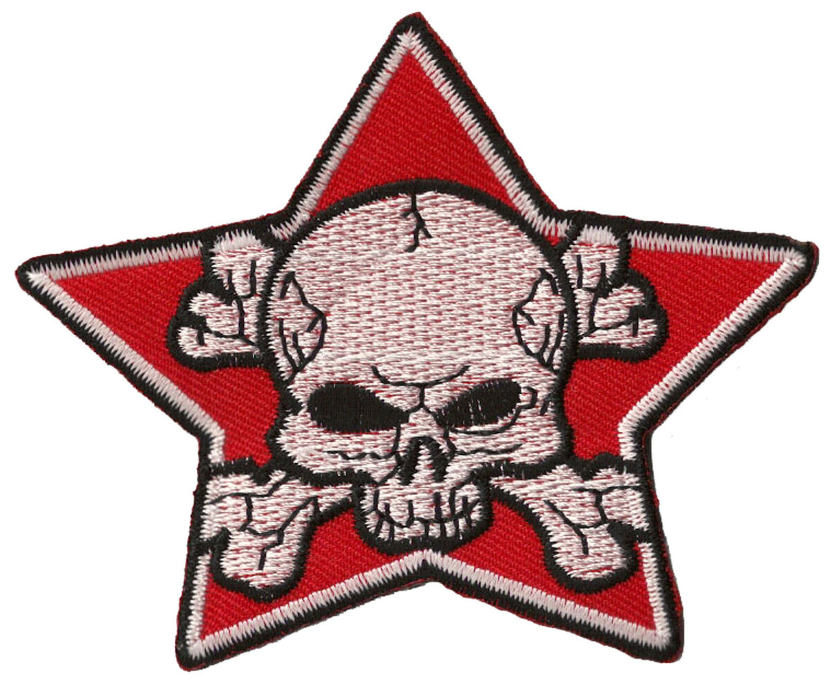 red skull patch punk