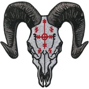 Ram Skull Punk Patches 1 ram skull punk patch