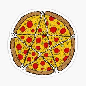 satanic pizza patch pizzagram punk