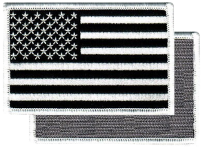 Black and White American Flag Patch