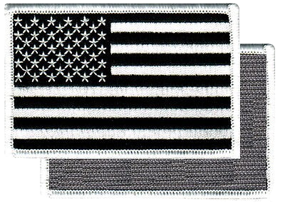 Black and White American Flag Patch