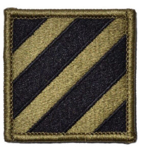 Army Patch with Diagonal Stripes