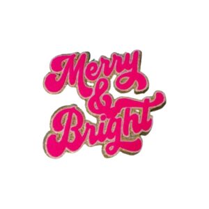 merry and bright chenille patch