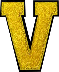 Chenille Glitter Letter Patches